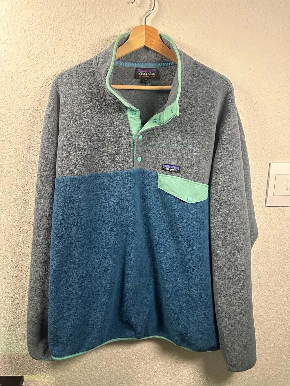 Men’s Patagonia Synchilla Snap-T Fleece Pullover XXL Gray
